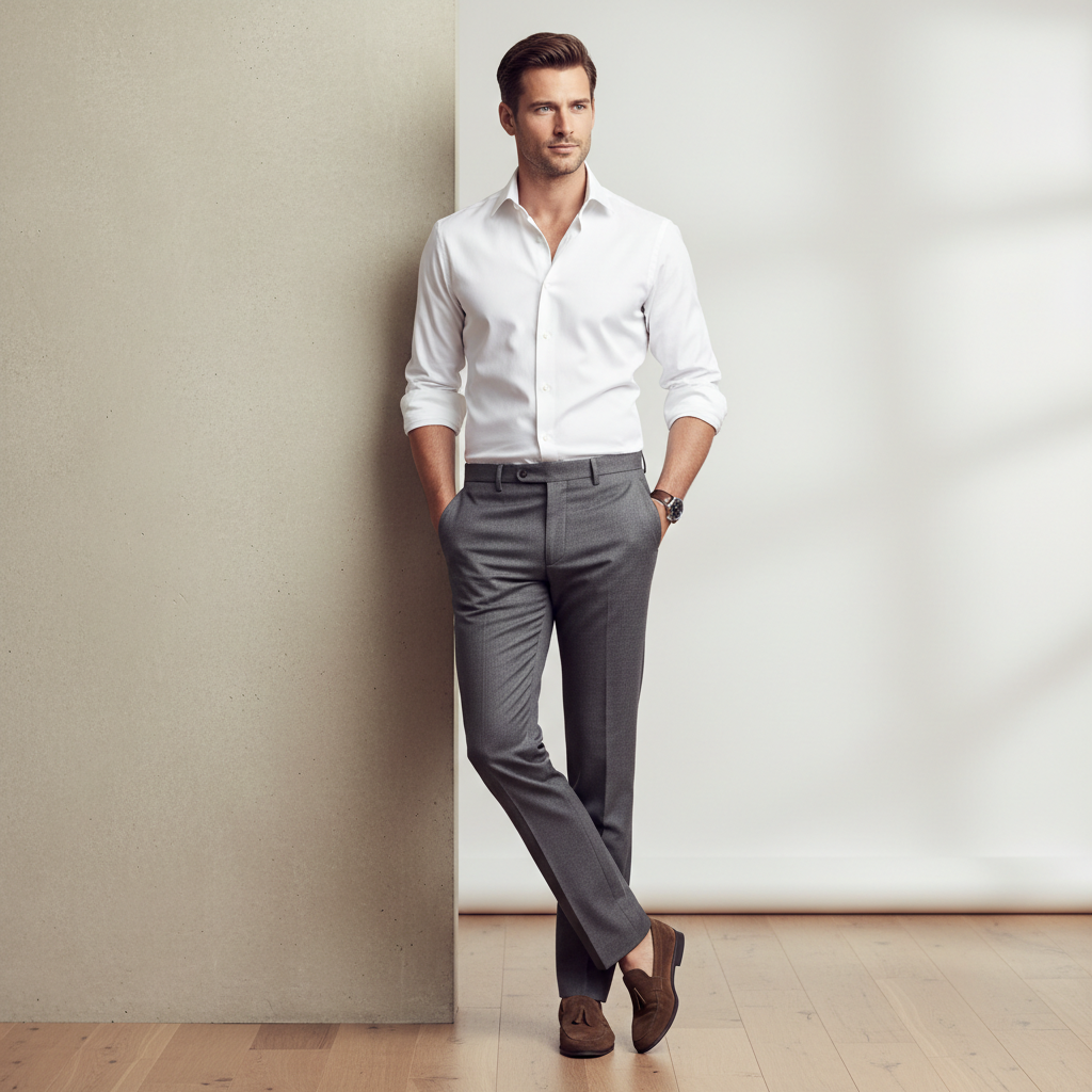 Chemise blanche manches longues homme - lifestyle