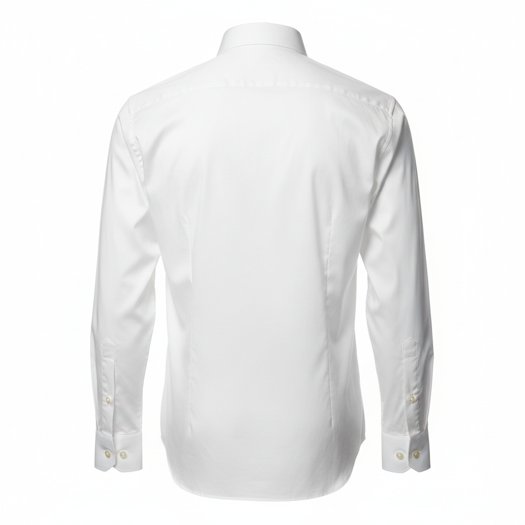 Chemise blanche manches longues homme - vue de dos