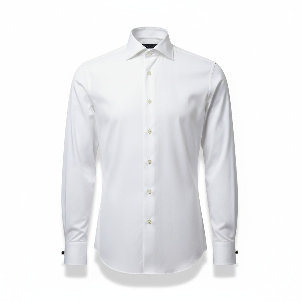 Chemise blanche manches longues homme - vue de face