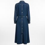 Robe casual en jean femme - vue de dos