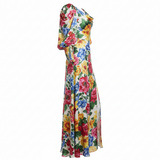 Robe d'été fleurie femme - vue de côté