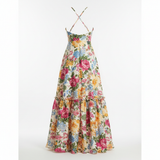 Robe d'été fleurie femme - vue de dos