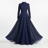 Robe de soirée bleu de nuit