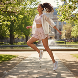 Sneaker running femme légère - lifestyle parc